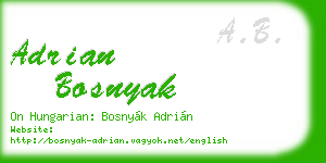 adrian bosnyak business card